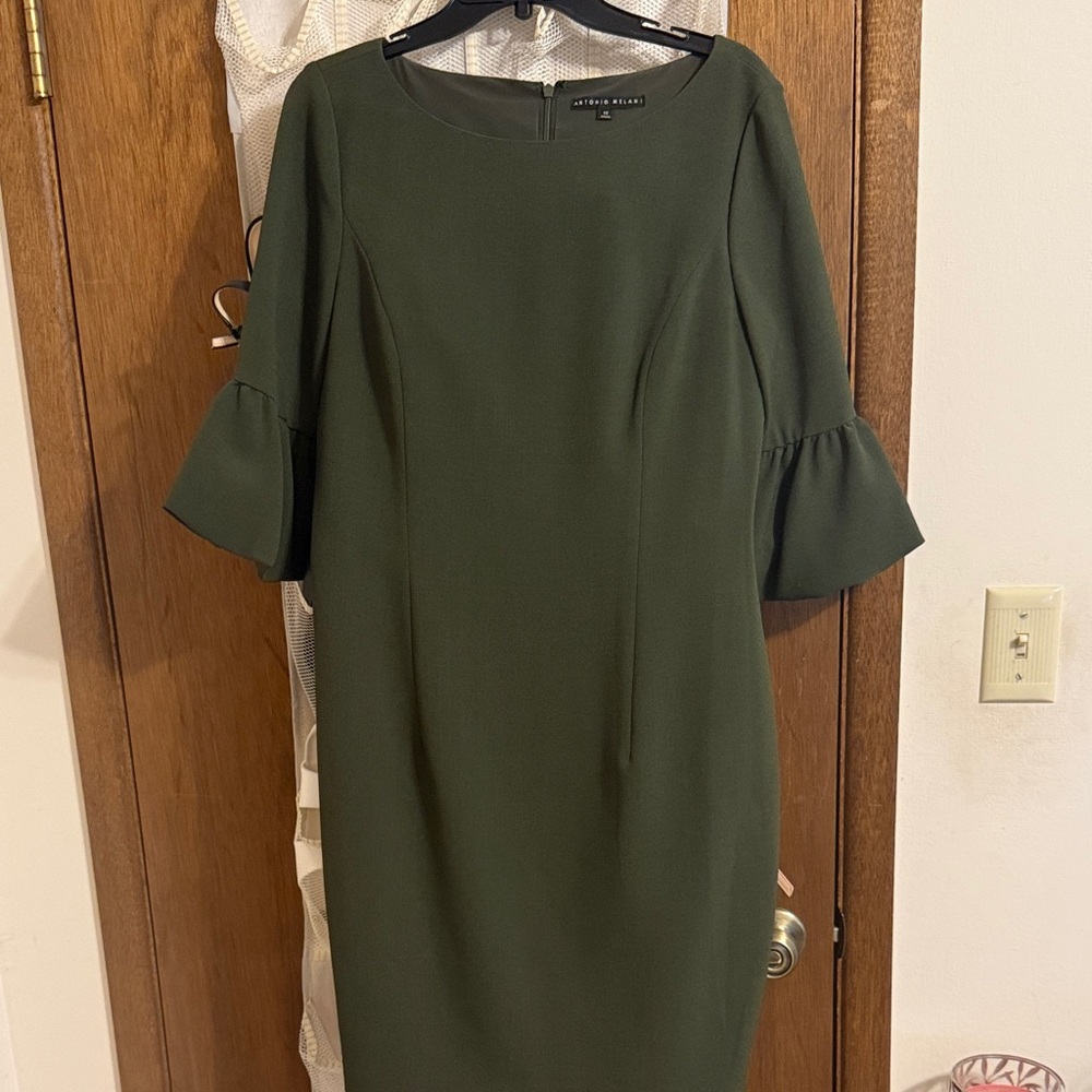 ANTONIO MELANI Forest Green Long Sleeve Dress